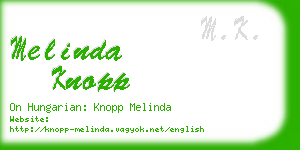 melinda knopp business card